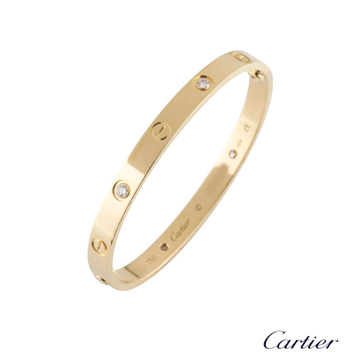 Cartier Love Bracelet Size 18 B6035918 | Rich Diamonds